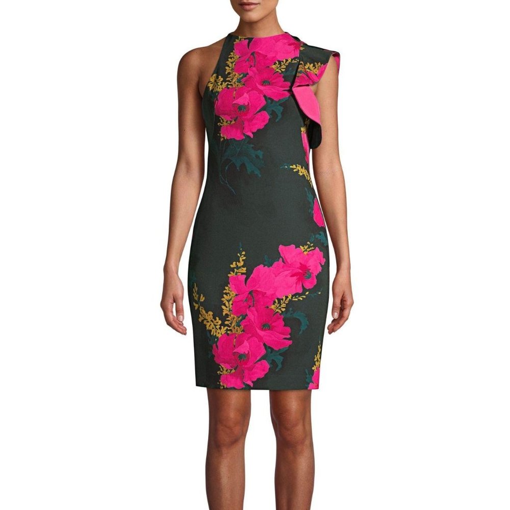 Black Halo floral printed sleeveless dress